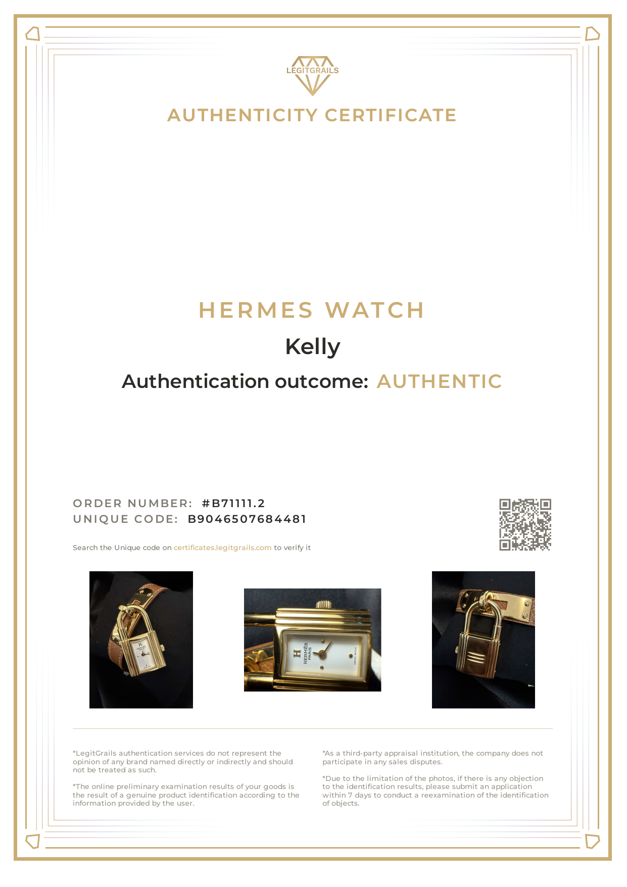 CLE25-003 Hermes Kelly Watch